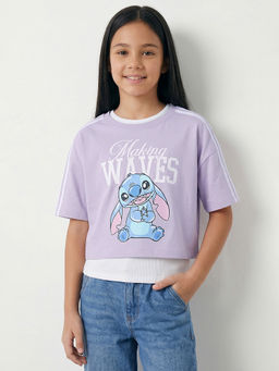 R&B - Violet Girls Printed Short Sleeves T-Shirt