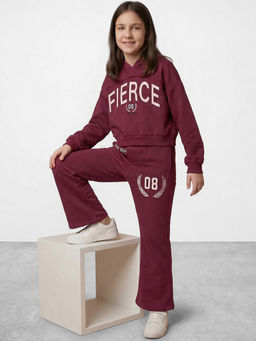 R&B - Girls Long Sleeves Hooded Neck Sweatshirt And Joggers