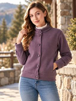 Modeve - Womens Mauve Full Sleeve Winter Jacket