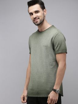The Bear House - Men Olive Green Pure Cotton T-shirt