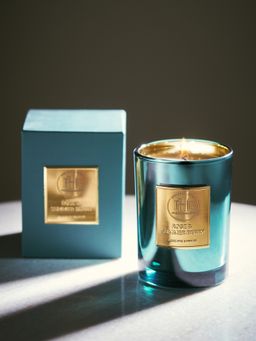 Pure Home + Living - Rose and Summer Berry Scented Teal Wax Filled Jar Candle