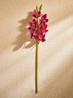 Pure Home + Living - Red Boat Orchid Faux Flower Stem - Single