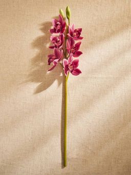 Pure Home + Living - Pink Boat Orchid Faux Flower Stem - Single