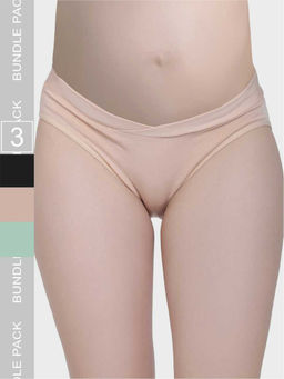 Mamma Presto - Low Rise Organic Cotton Pre Pregnancy Panty (Pack of 3)