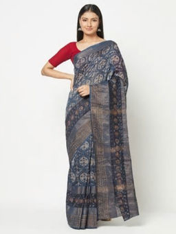 Fabindia - Cotton Silk Printed Stitched Sari