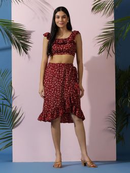 KOTTY - Women Multi-Color Floral Printed Co-Ord (Set of 2)