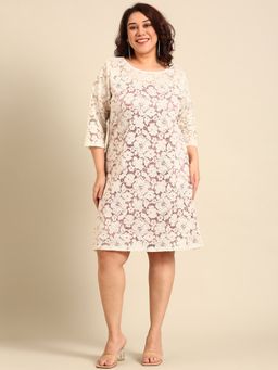THE PINK MOON - White Lace Dress