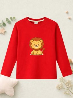The Natkhat Tales - Red Unisex Kids Printed Organic Cotton T-Shirt