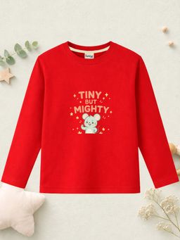 The Natkhat Tales - Red Unisex Kids Printed Organic Cotton T-Shirt