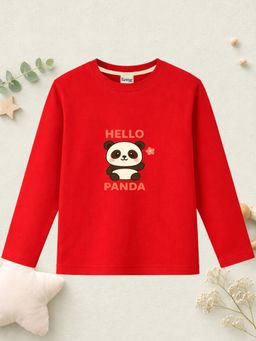 The Natkhat Tales - Red Unisex Kids Printed Organic Cotton T-Shirt