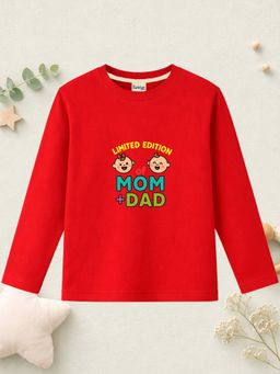 The Natkhat Tales - Red Unisex Kids Printed Organic Cotton T-Shirt