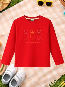 The Natkhat Tales - Red Unisex Kids Printed Organic Cotton T-Shirt