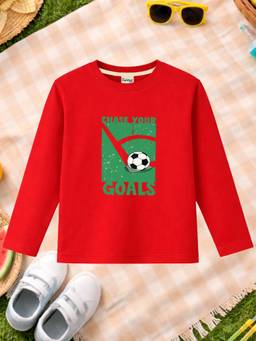 The Natkhat Tales - Red Unisex Kids Printed Organic Cotton T-Shirt