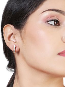 Estele - Gold Plated Infinity Loop Necklace Set with Austrian Crystals for Women