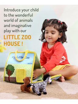 Bonfino - Premium My Little Zoo House 7 Jungle Plush Toys Set (0-36 Months)
