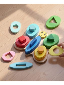 Bonfino - Premium Wooden Butterfly Shape Sorter Toy (3-12 Years)