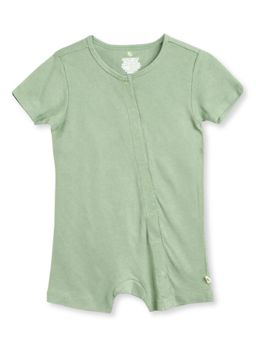 Cocoon Care - Green Bamboo Knit Short Sleeve Romper for Babies