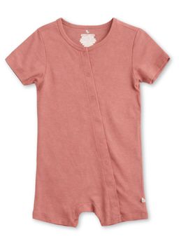 Cocoon Care - Pink Bamboo Knit Short Sleeve Romper for Babies
