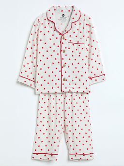 Cocoon Care - Cocoon Muslin Heart Printed Shirt with Pajama
