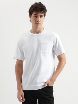 United Colors of Benetton - White Boxy Fit Round Neck Solid Pattern T-Shirt