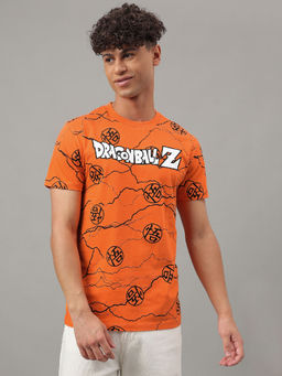 Free Authority - Dragon Ball Z Printed Orange T-Shirt