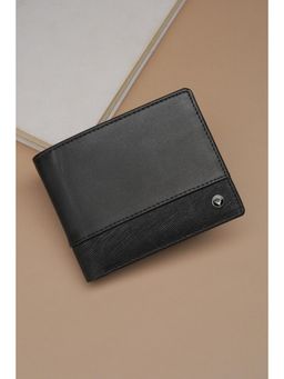 Allen Solly - Men Black Textured Leather Wallet