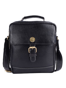 HiLEDER - Pure Leather Messenger 9.5" Sling Cross Body Travel Bag Men Women Blue