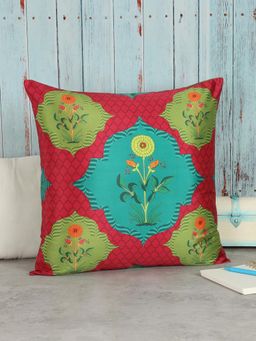 India Circus by Krsnaa Mehta - Blossom Tales Blended Taf Silk Cushion Cover