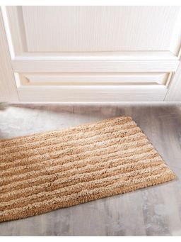 Fabindia - Beige Woven Cotton Bathmat