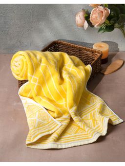 Fabindia - Yellow Woven Cotton Towel