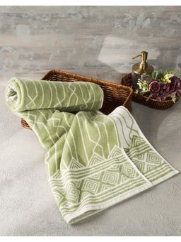 Fabindia - Green Woven Cotton Towel