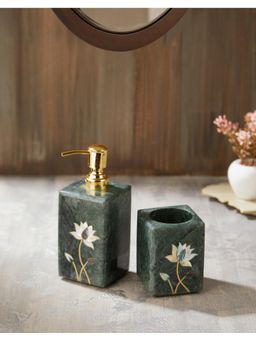 Fabindia - Green Ambuja Stone Bath Set