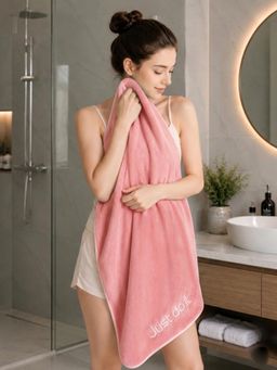 FABINALIV - Unisex Peach Solid 300 Gsm Full Size Cotton Bath Towel