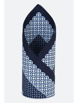 Peter England - Men Blue Print Formal Pocket Square