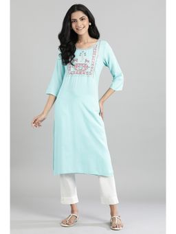 Aurelia - Antique Blue Printed Kurta