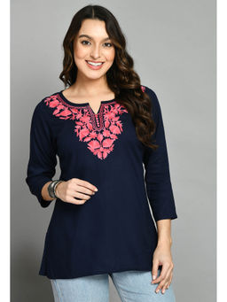 QAZMI - Kashmiri Work Straight Kurti