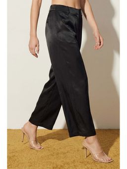 Elleven - Black Solid/Plain Wide Pant