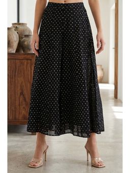 Elleven - Black Polka Dots Flared Culottes