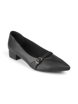 Lemon & Pepper - Black Pointed Toe Block Heels