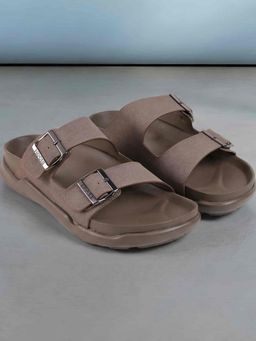Mochi - Brown Round Toe Sandals