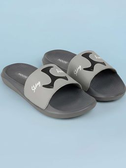 Mochi - Grey Round Toe Sliders