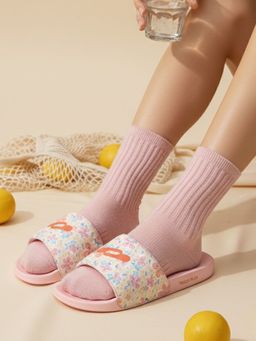 TRASE - Pink Round Toe Sliders