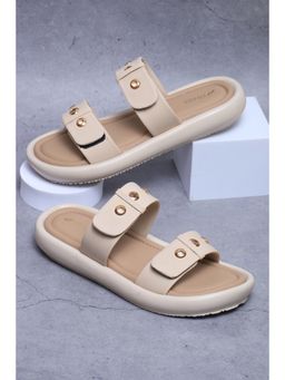 TRASE - Cream Round Toe Sandals