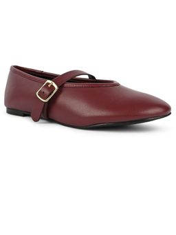 Call It Spring - Maroon Round Toe Ballerinas