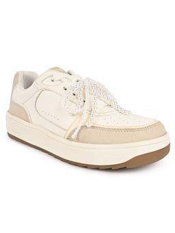 Call It Spring - White Round Toe Sneakers