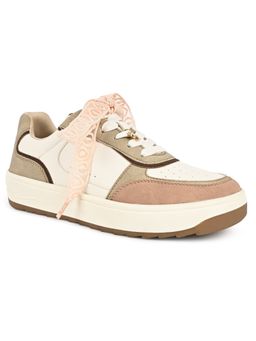 Call It Spring - White Round Toe Sneakers