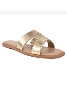 Call It Spring - Gold Round Toe Flats