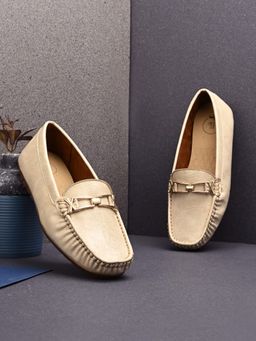 EGOSS - Beige Round Toe Loafers