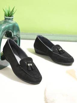 EGOSS - Black Round Toe Mocassins