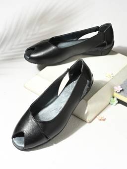 EGOSS - Black Round Toe Sandals